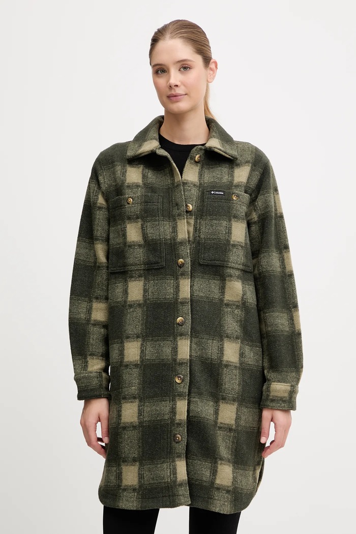 Košeľové sako Columbia Wildest Venture nezateplené zelená 2136171