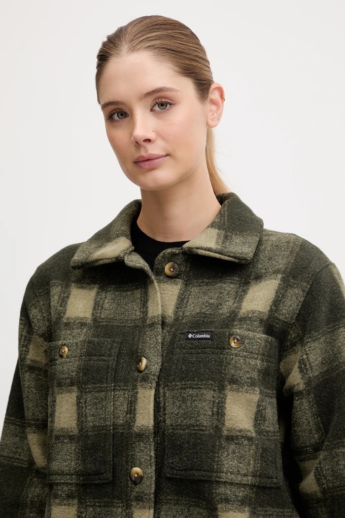 Košeľové sako Columbia Wildest Venture zelená 2136171