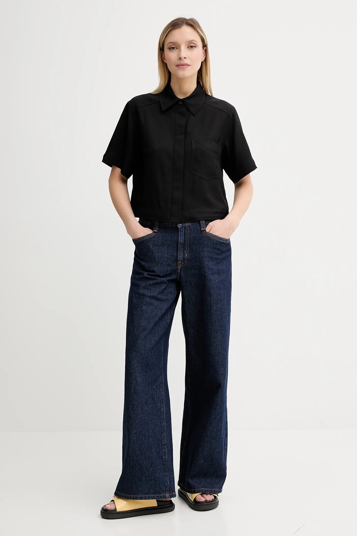 Marc O'Polo cămașă 506006041057 negru AW25