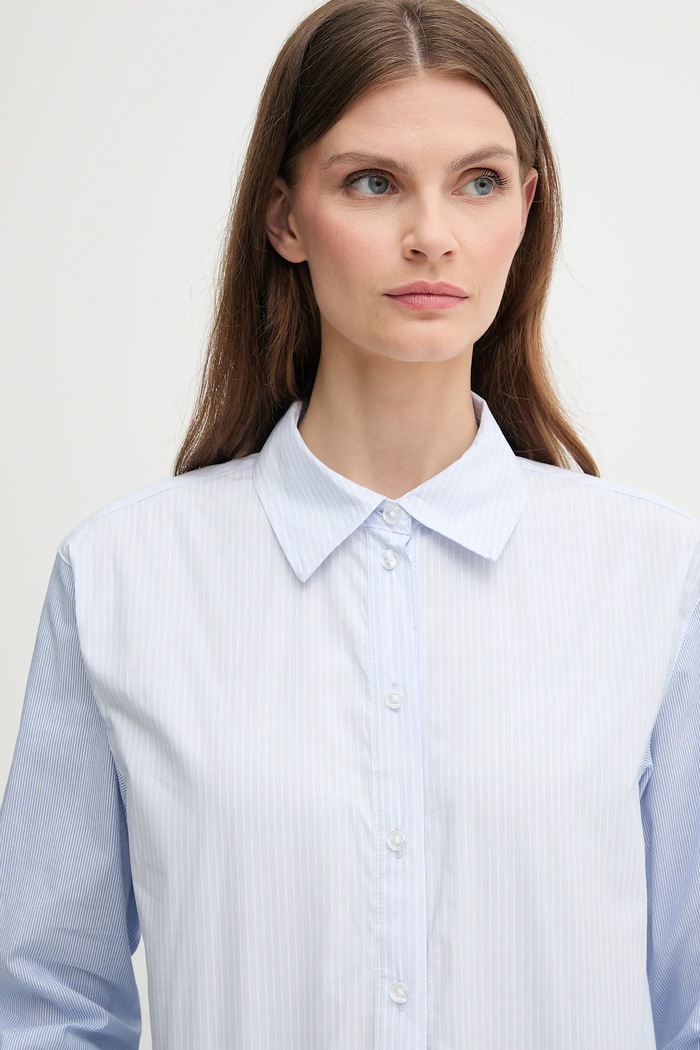 Памучна риза Dkny син DJ5W2130