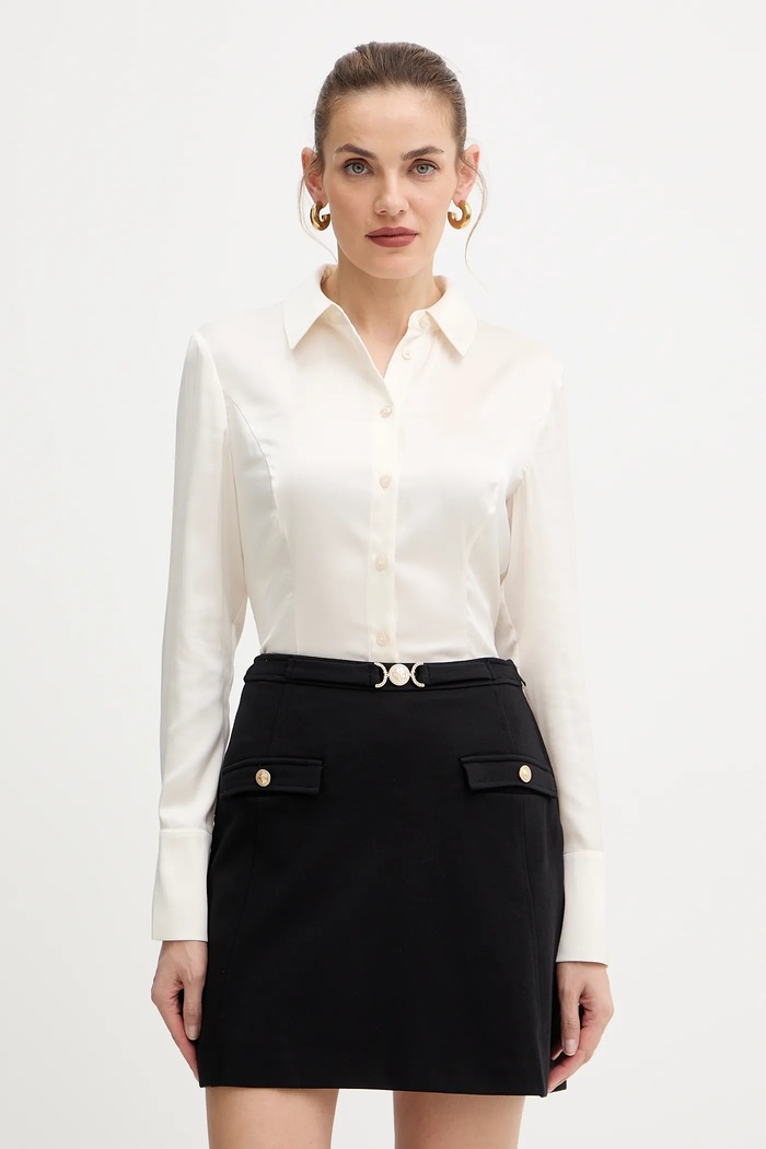 Košeľa Guess FERNANDA regular béžová W5BH83.WF1T2
