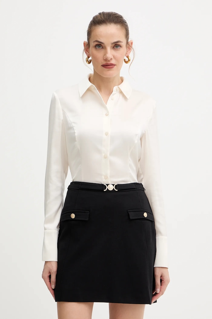 Košeľa Guess FERNANDA regular béžová W5BH83.WF1T2