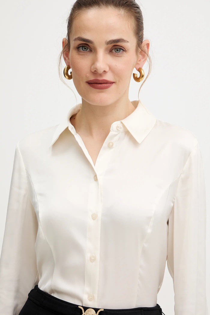 Košeľa Guess FERNANDA béžová W5BH83.WF1T2