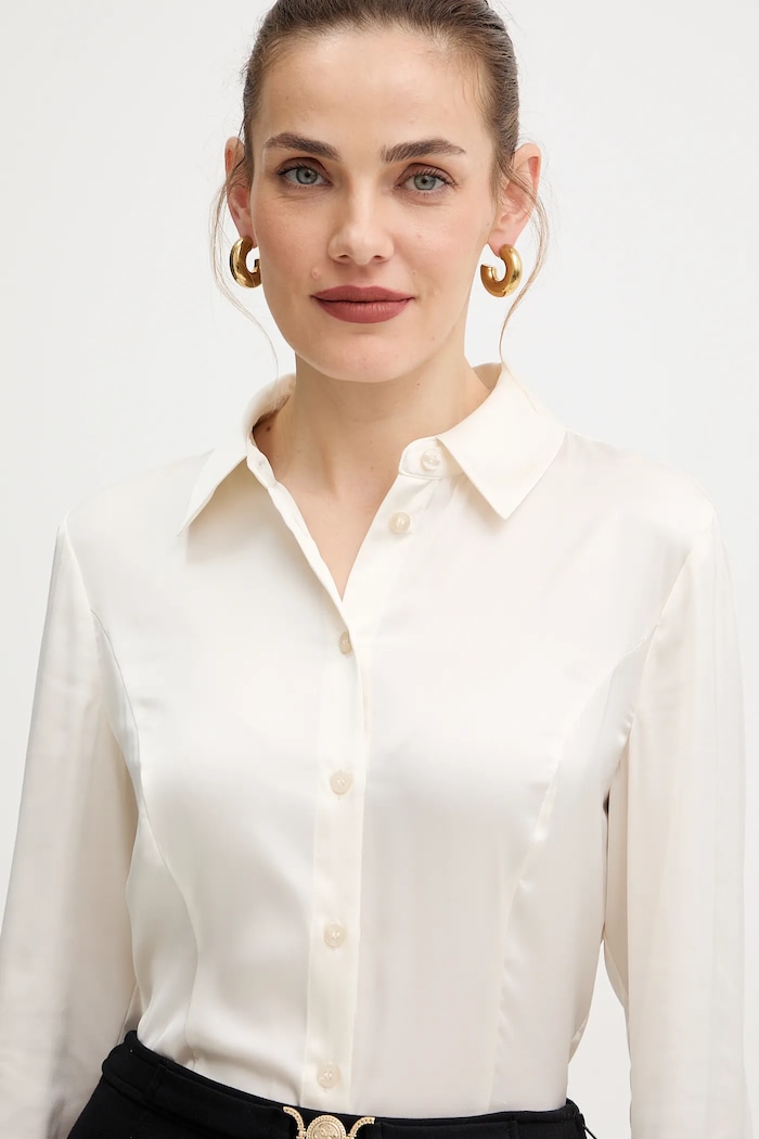 Košeľa Guess FERNANDA béžová W5BH83.WF1T2