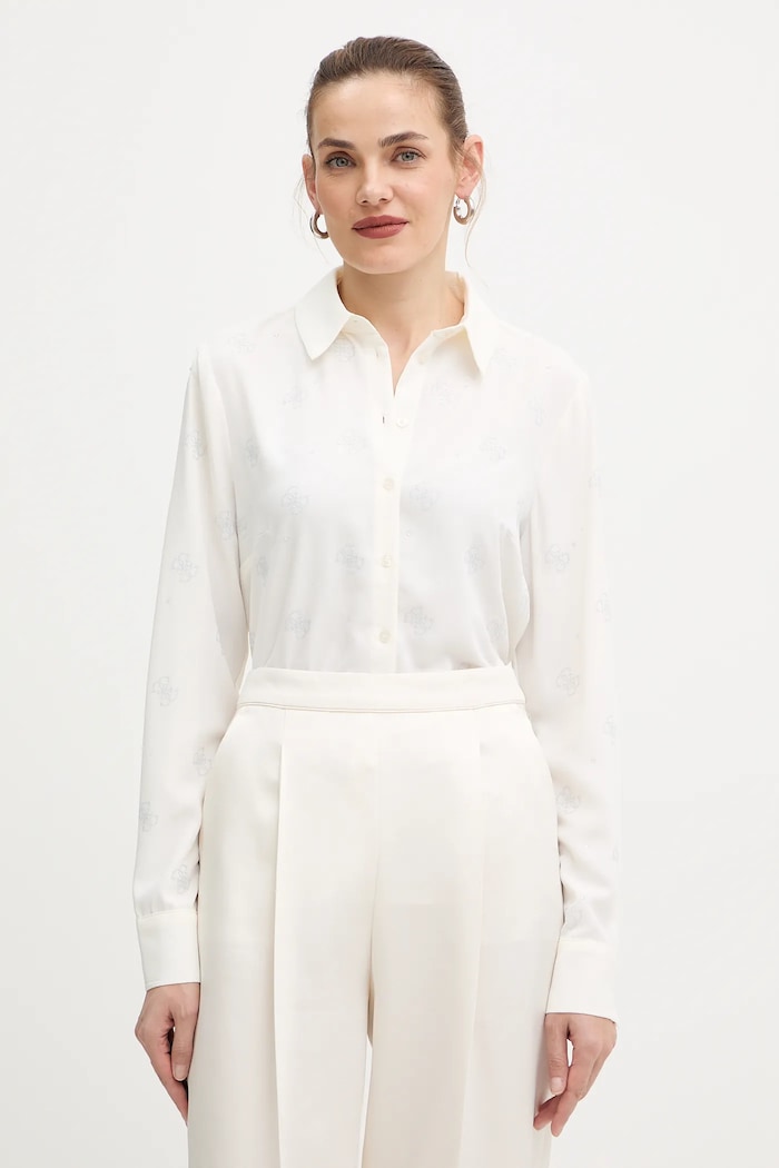 Košeľa Guess nášivka béžová W5BH80.W2982