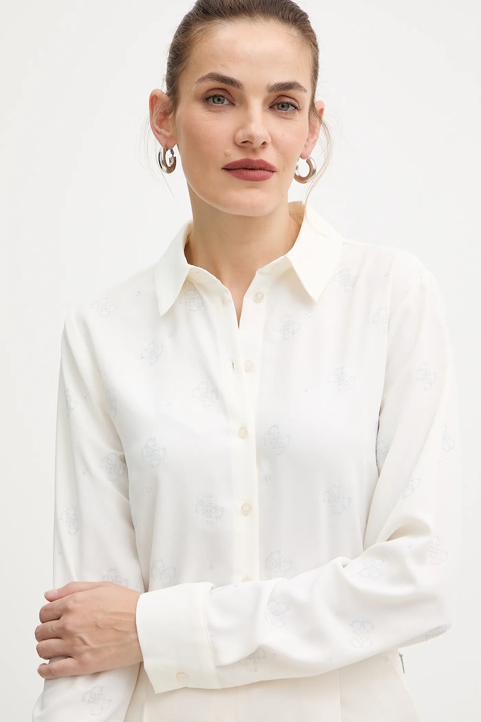Košeľa Guess béžová W5BH80.W2982