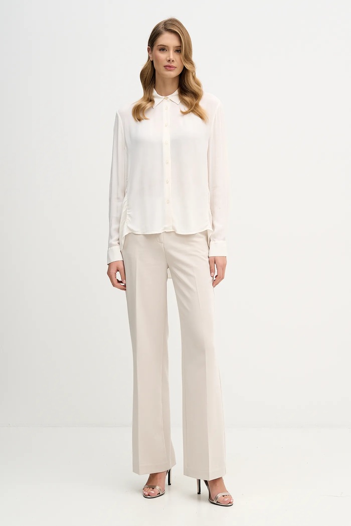 Košile Sisley 5IDTLQ09G béžová AW25