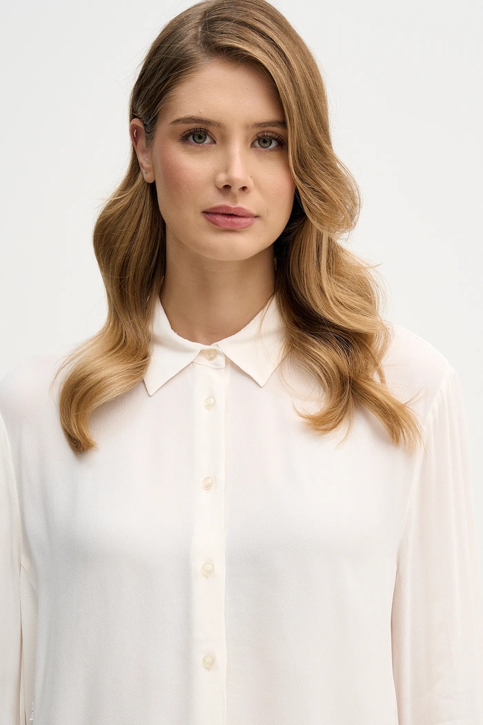 Košile Sisley béžová 5IDTLQ09G