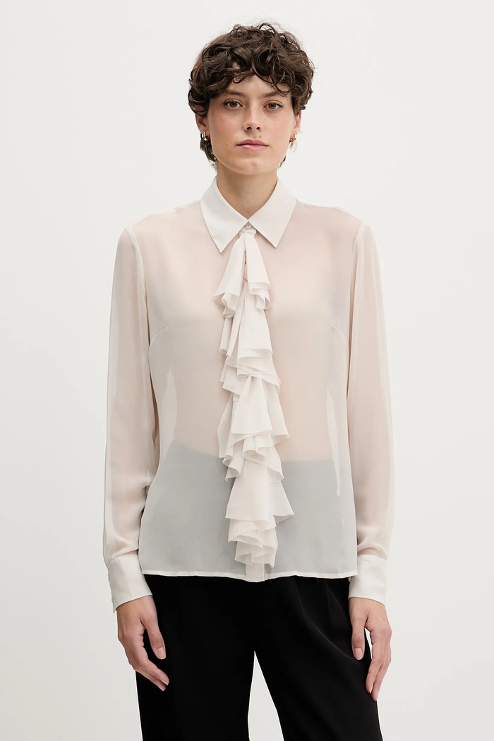 Sisley koszula regular beżowy 5NOXLQ09T