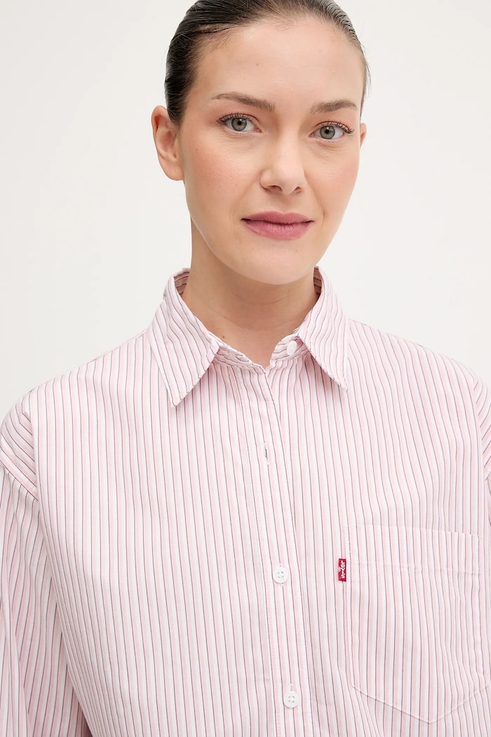 Bavlněná košile Levi's růžová 001HM.0013
