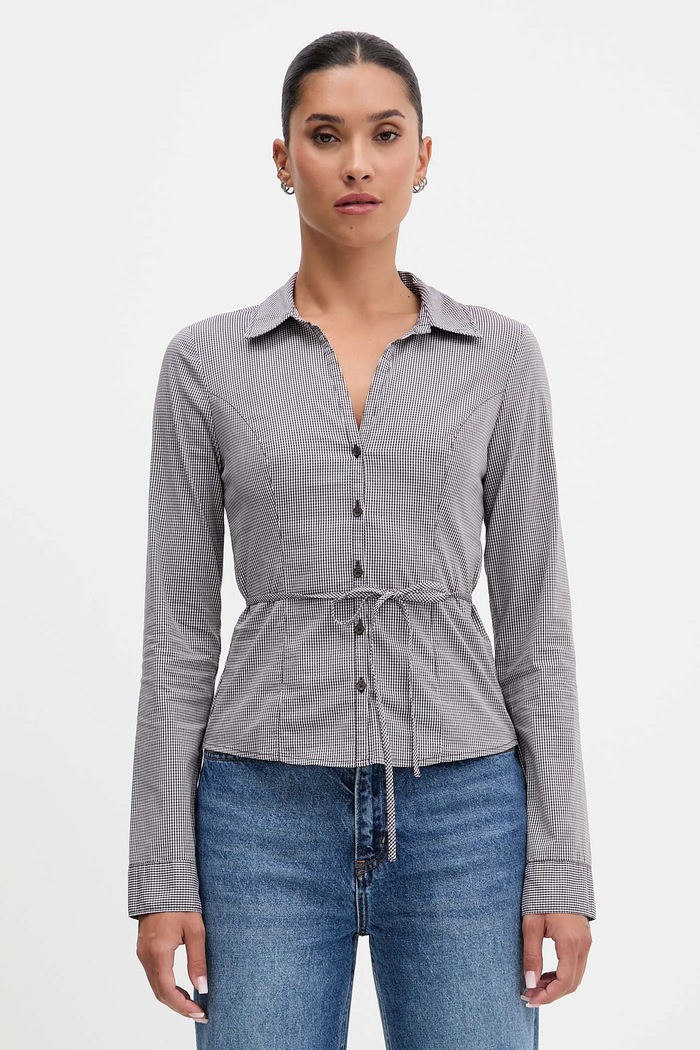 Hollister Co. cămașă cu modele maro KI340.5442.105