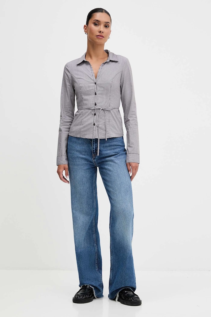 Hollister Co. cămașă KI340.5442.105 maro AW25