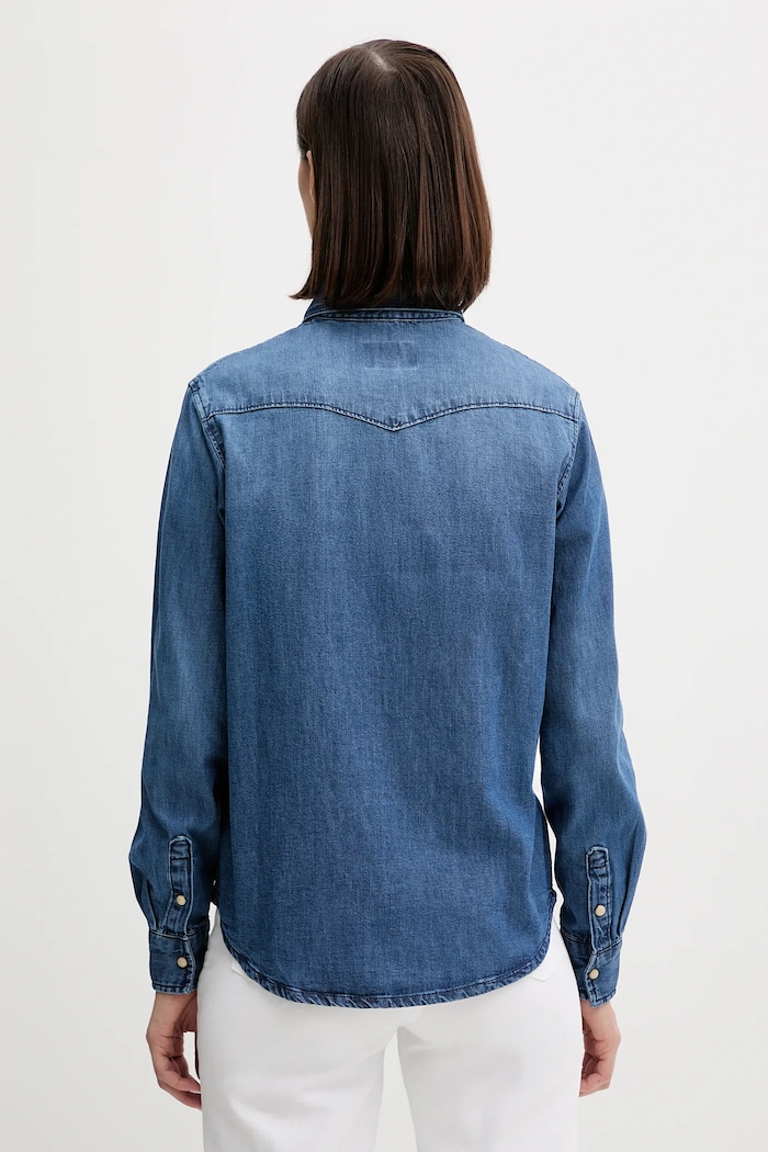 Odzież Pepe Jeans koszula jeansowa PL3051234A5 niebieski