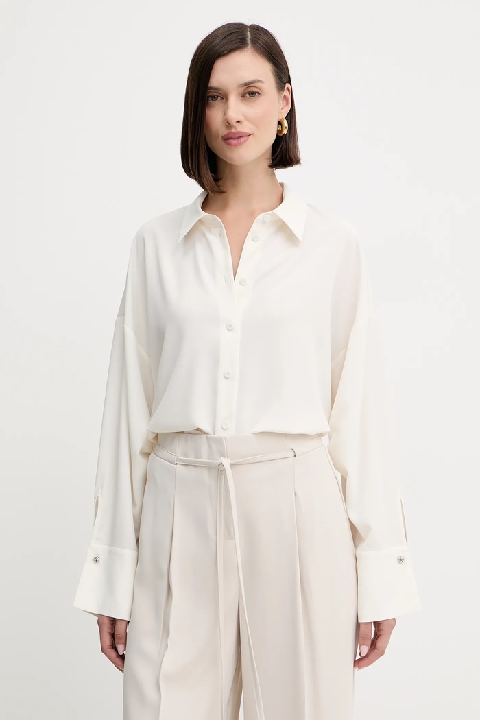Košeľa Twinset relaxed béžová 252AP2142