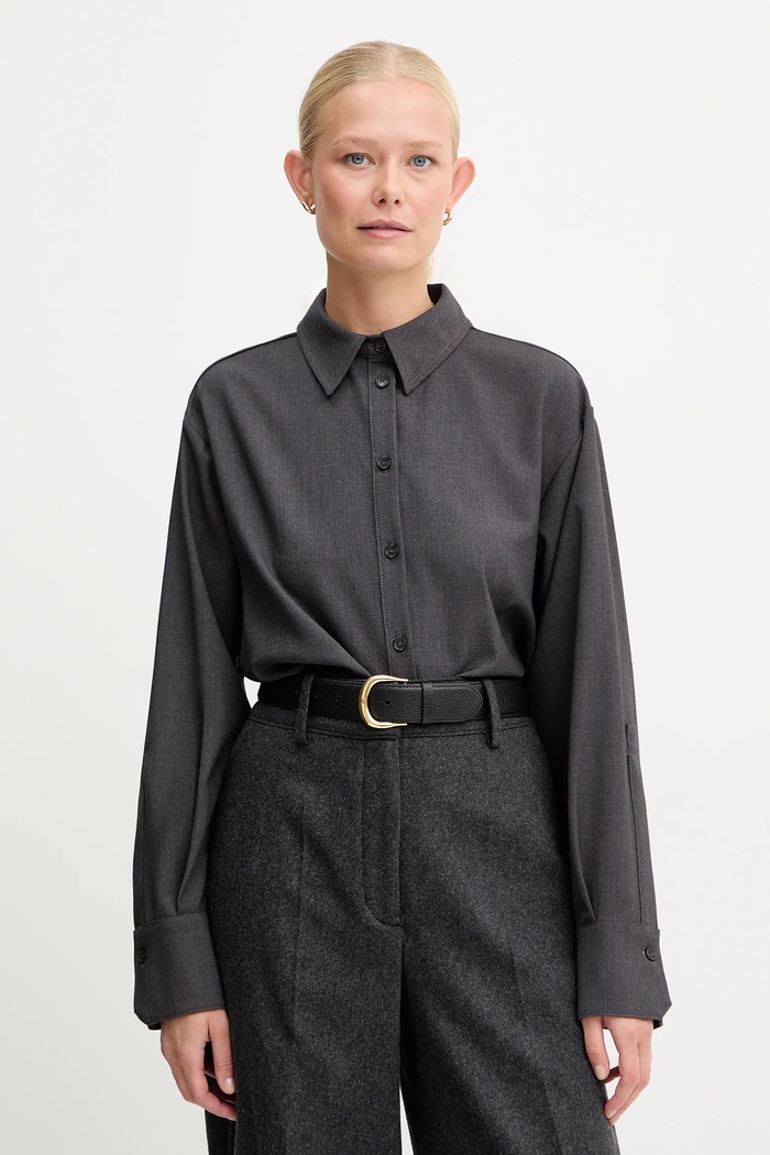 Twinset cămașă lung gri 252TF2040