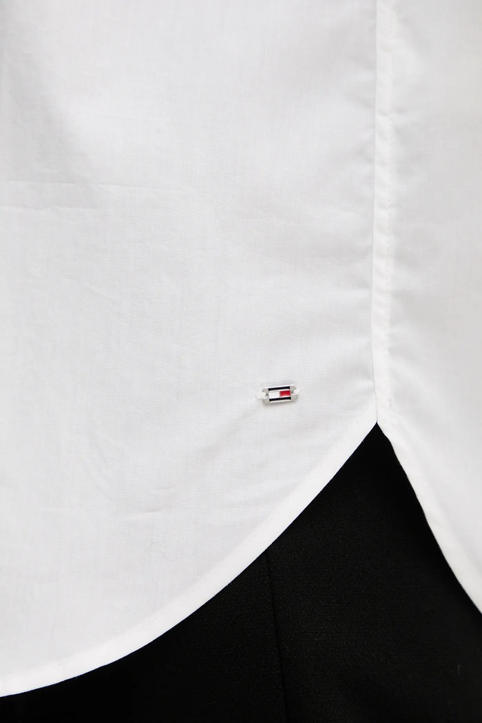 Bombažna srajca Tommy Hilfiger WW0WW46848 bež
