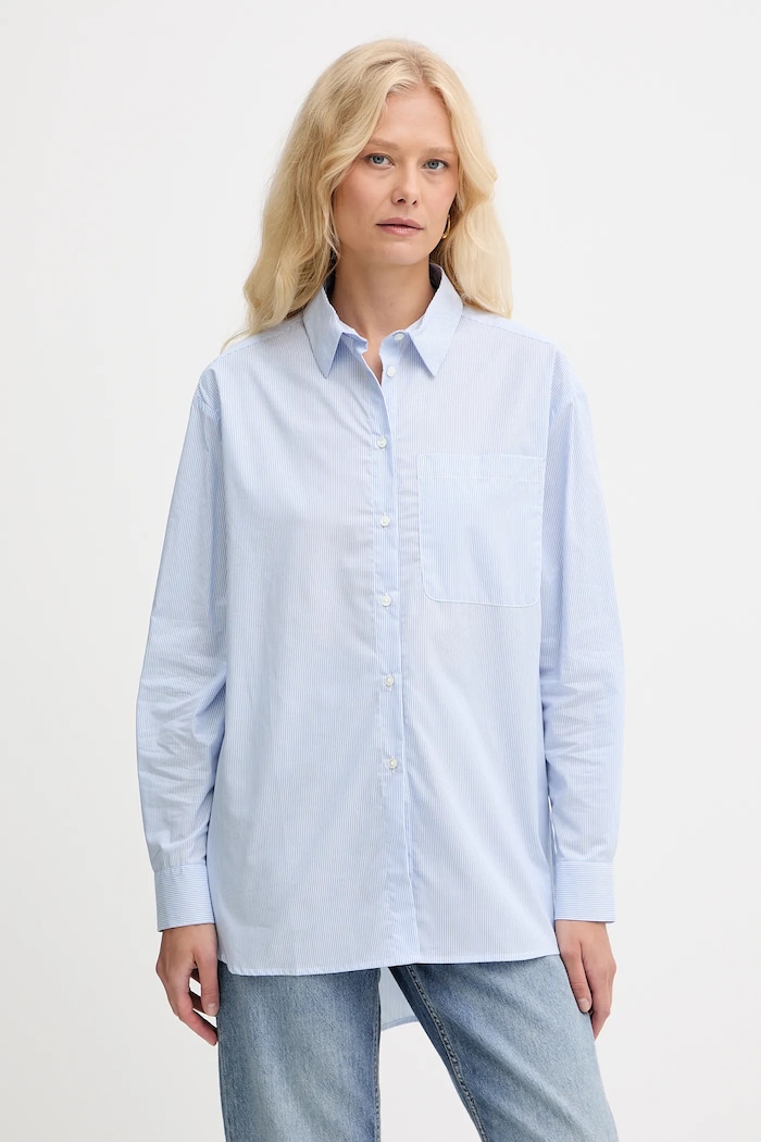 MAX&Co. cămașă din bumbac cu modele albastru 2528116024200