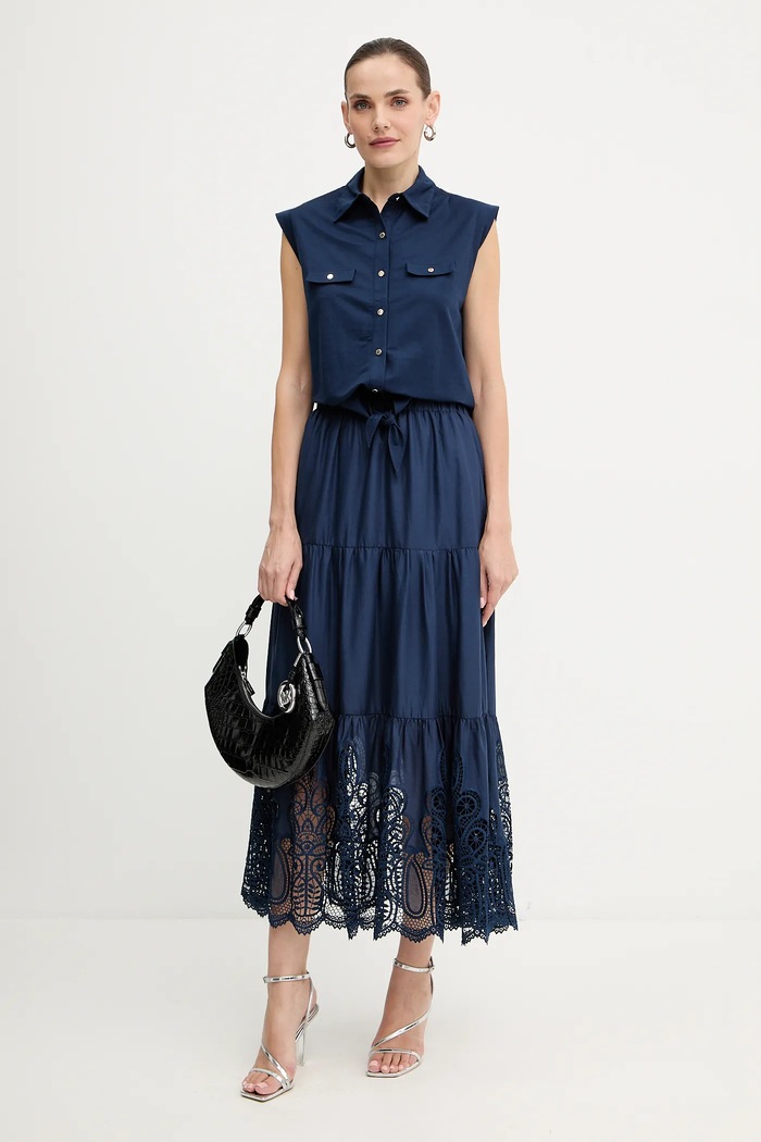 Morgan Cămașă pentru femei cu vâscoză DAROD bleumarin AW25