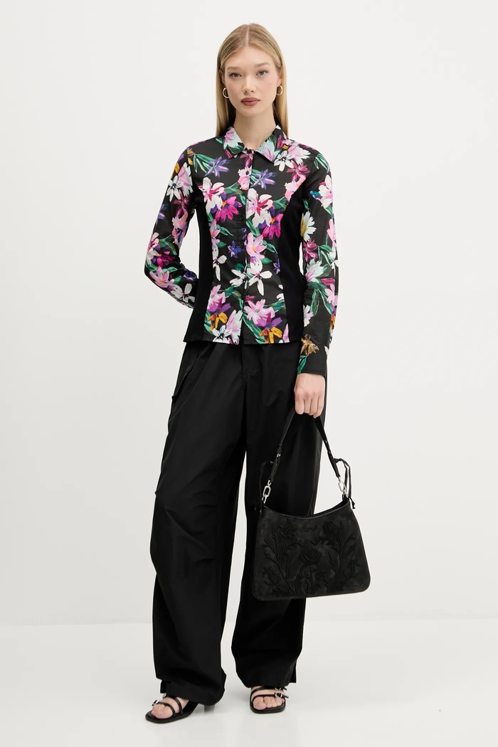 Риза Desigual COSTADILLO 25WWCW15 черен AW25