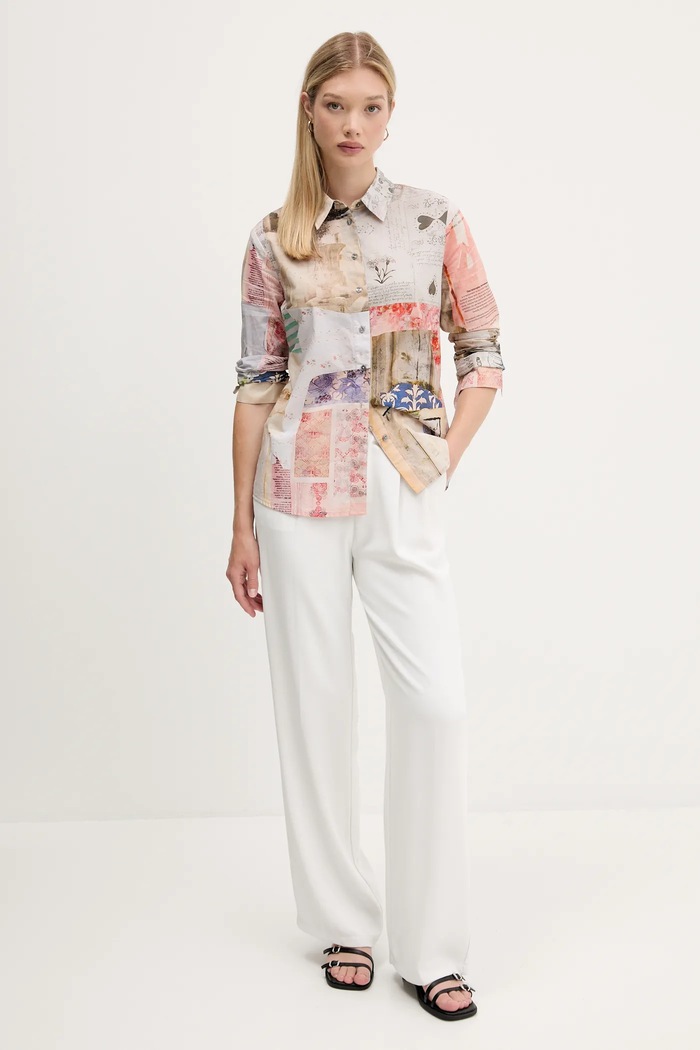 Desigual pamut ing PHOTOPOST 25WWCW18 bézs AW25