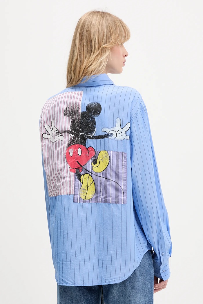 Desigual camicia MICKYSTRIPES a strisce blu 25WWCW19