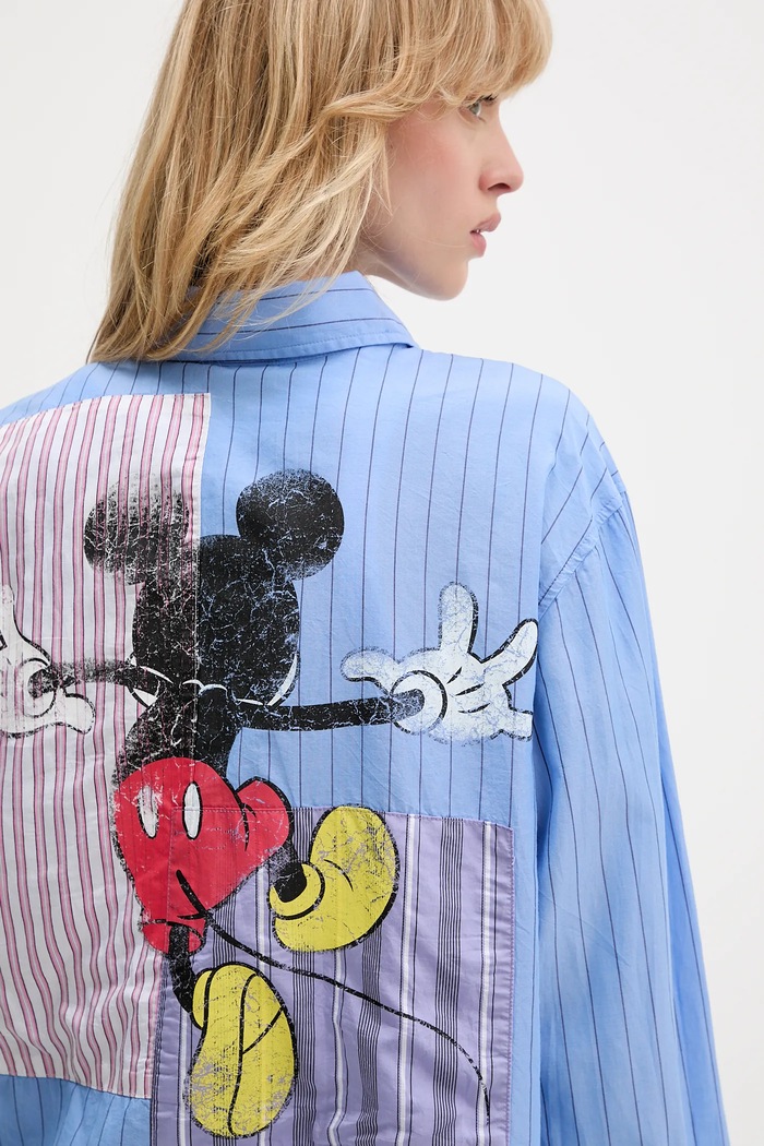 Desigual camicia MICKYSTRIPES blu 25WWCW19