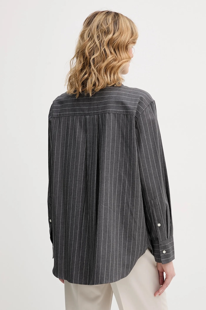 Odzież Tommy Hilfiger koszula bawełniana WW0WW46851 szary