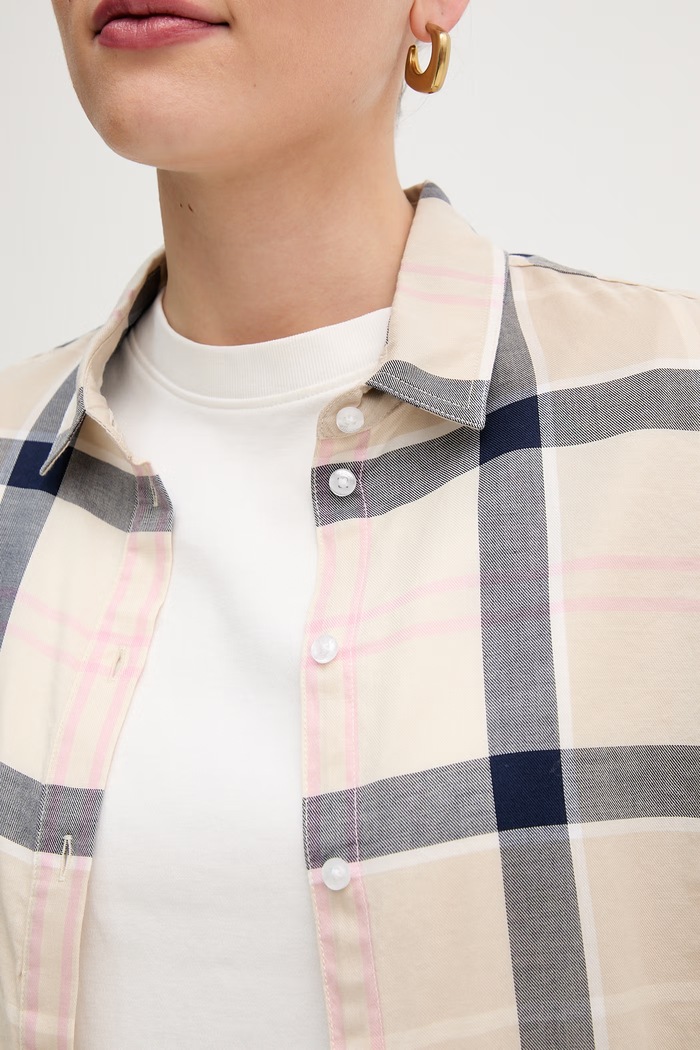 Βαμβακερό πουκάμισο Barbour BRENDON LSH1353 μπεζ