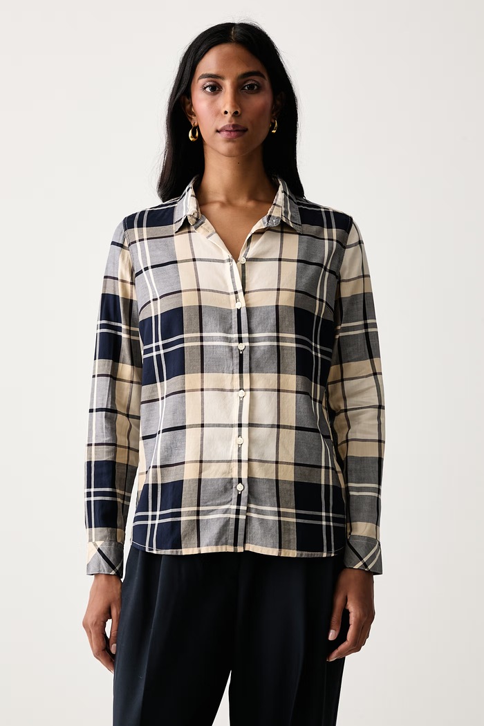 Barbour Koszula damska bawełniana BRENDON granatowy LSH1353