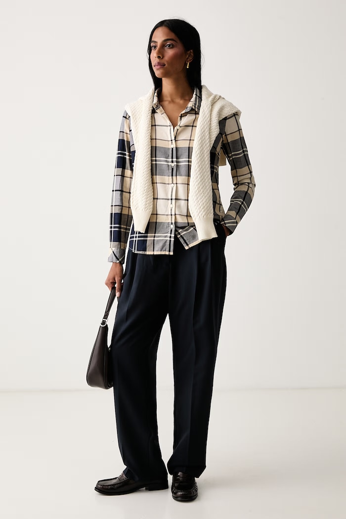 Barbour Koszula damska bawełniana BRENDON LSH1353 granatowy SS26