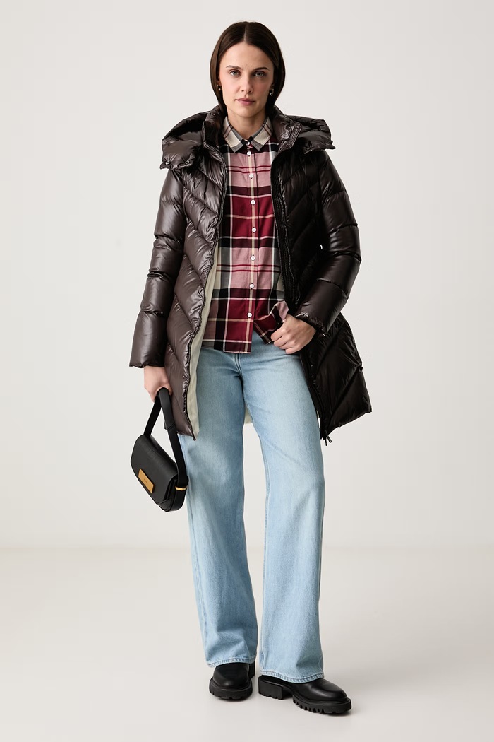 Barbour Koszula damska bawełniana BRENDON LSH1353 bordowy SS26