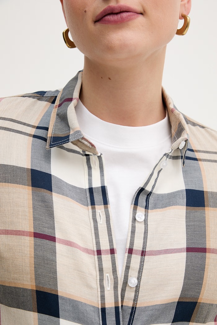 Barbour koszula bawełniana BRENDON LSH1353 brązowy