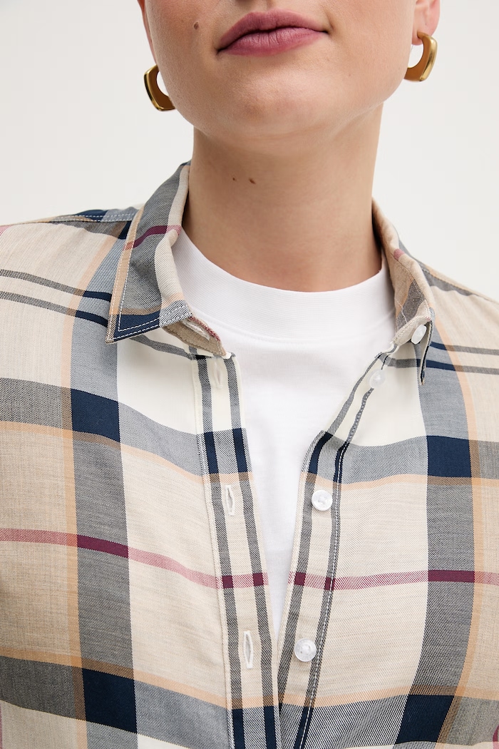 Barbour koszula bawełniana BRENDON LSH1353 brązowy