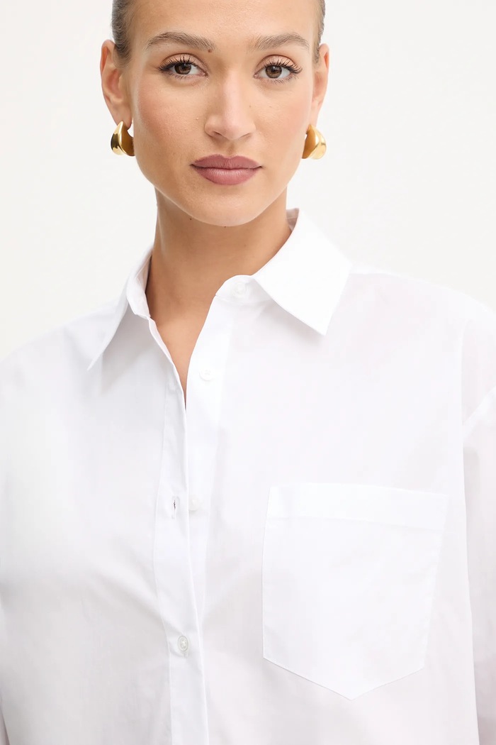 Koszula bawełniana MICHAEL Michael Kors MF540VMJV1 biały