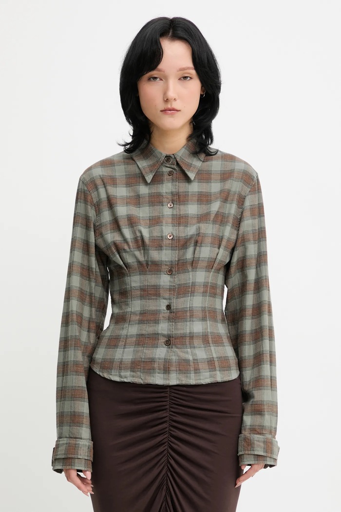 Our Legacy Cotton shirt Envelop green W4252EI