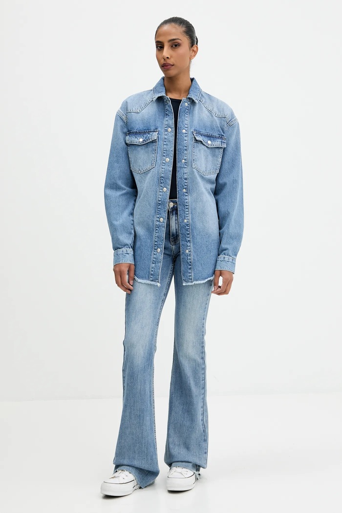 Τζιν πουκάμισο Karl Lagerfeld Jeans A4W11003 μπλε AW25
