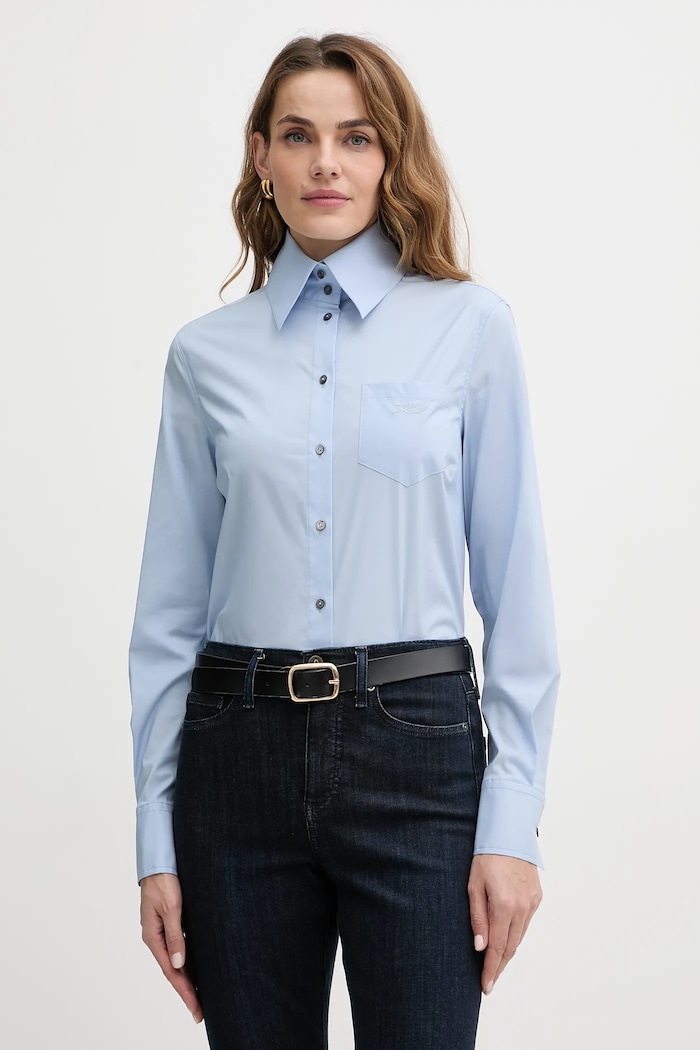 Karl Lagerfeld Brez vzorca modra A4W11038