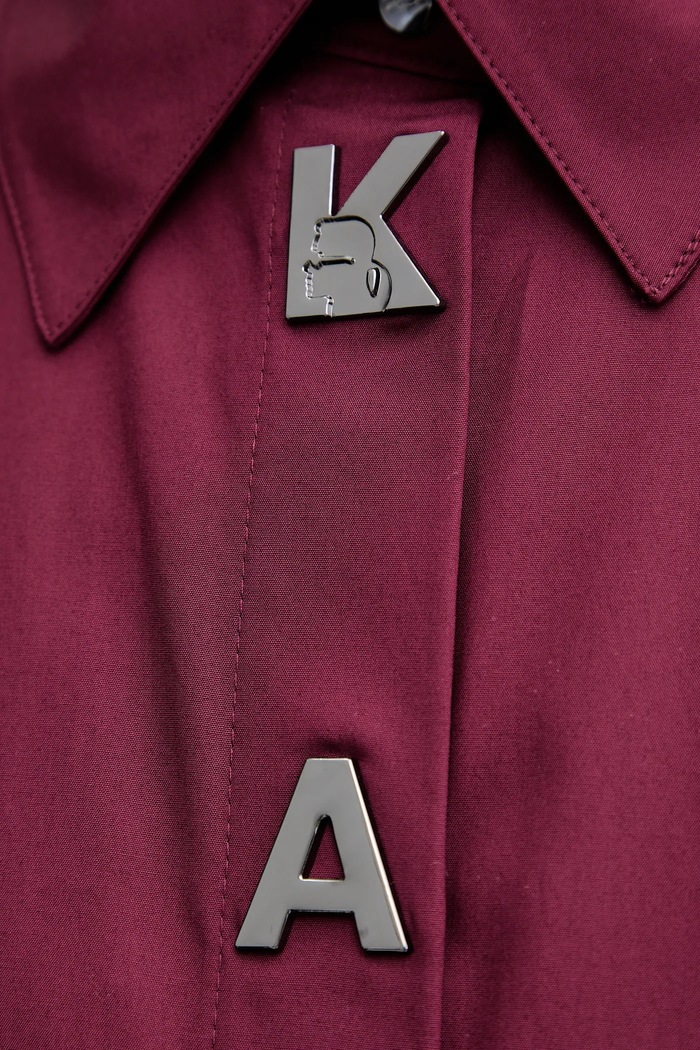 Bavlnená košeľa Karl Lagerfeld A4W11022 burgundské