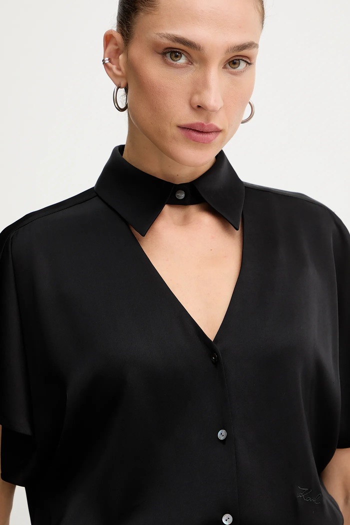 Karl Lagerfeld koszula czarny A4W11040