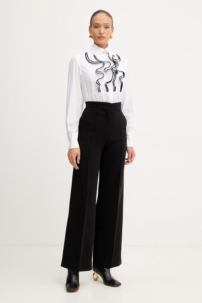 Karl Lagerfeld koszula bawełniana A4W11015 biały AW25