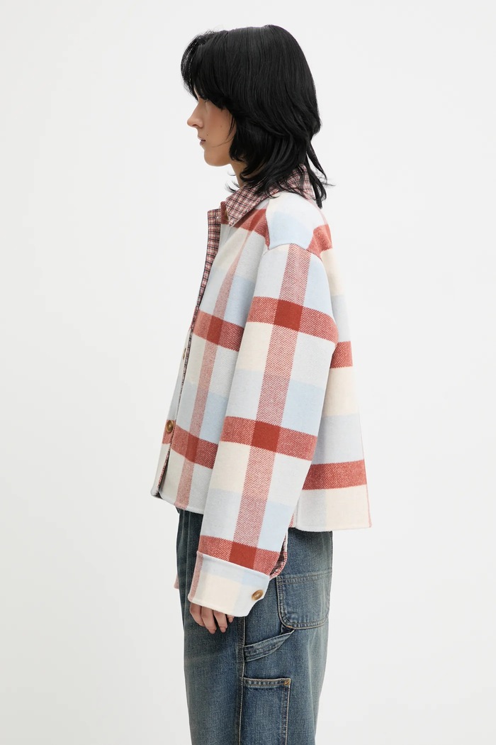 Сорочка з додаванням вовни Barbour Robyn Overshirt LOS0072MI11 блакитний AW25