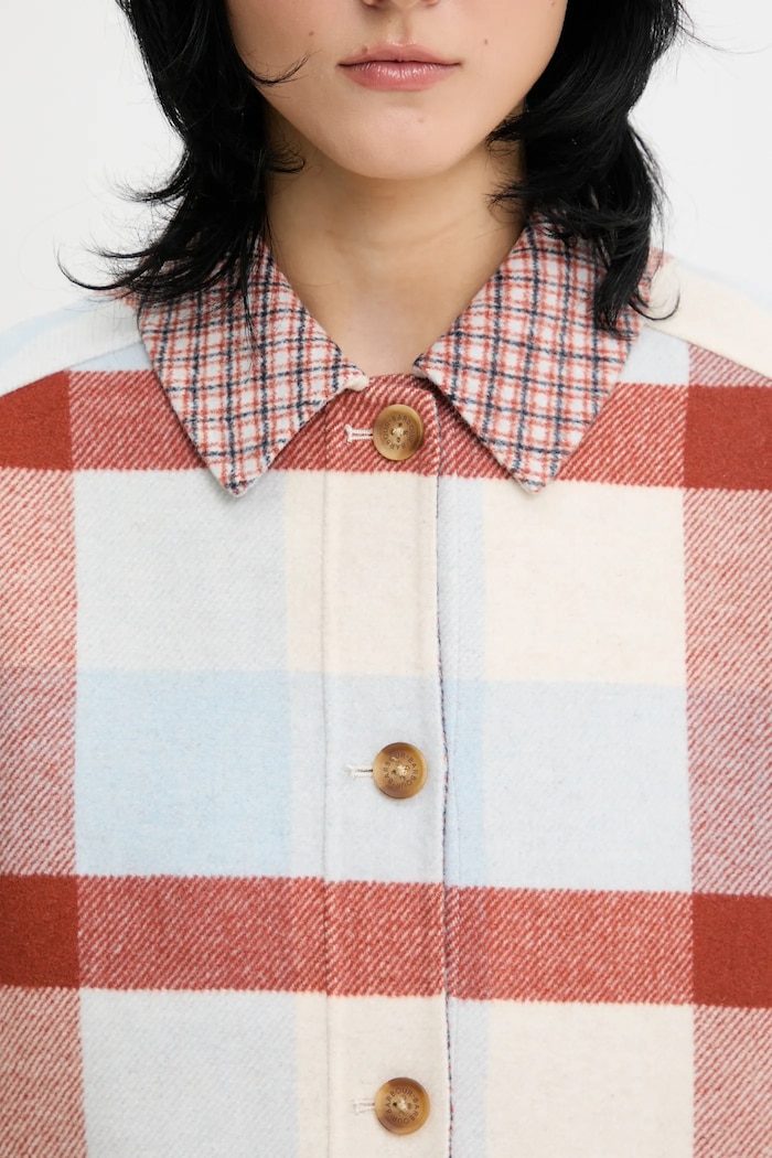 Сорочка з додаванням вовни Barbour Robyn Overshirt блакитний LOS0072MI11
