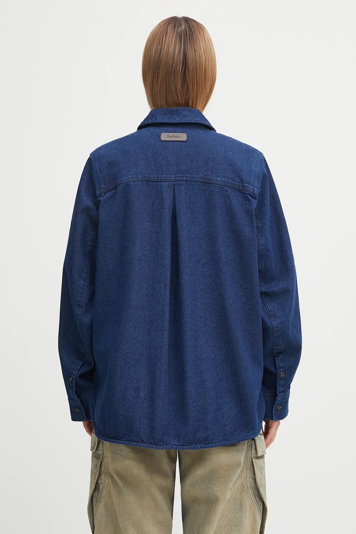 Одежда Джинсовая рубашка Barbour Arla Denim Overshirt LOS0078IN12 тёмно-синий