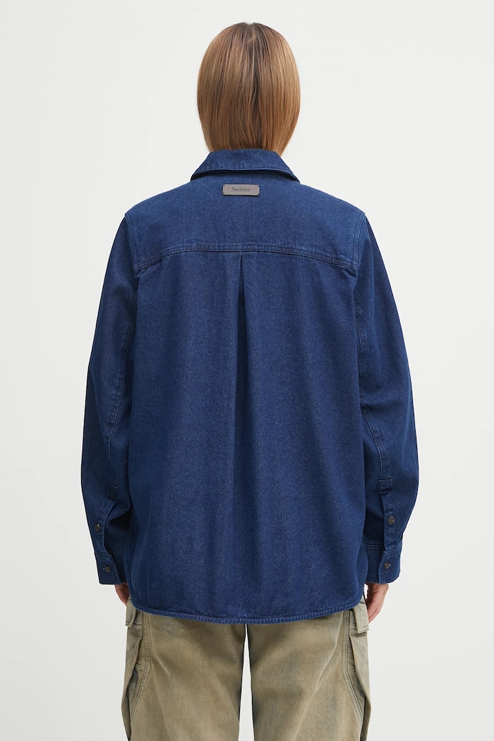 Одежда Джинсовая рубашка Barbour Arla Denim Overshirt LOS0078IN12 тёмно-синий