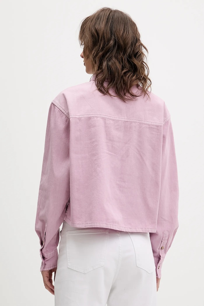 Oblečenie Rifľová košeľa Guess Jeans W5BH0D.D0851 ružová