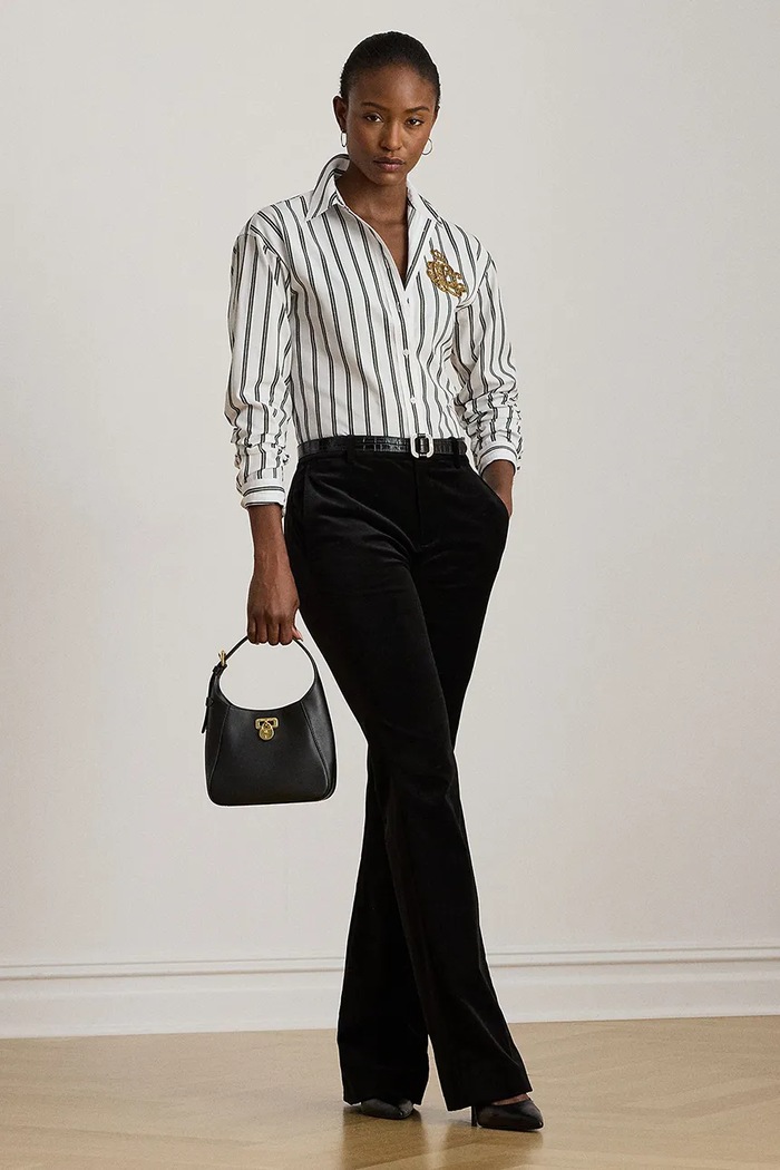 Odzież Lauren Ralph Lauren koszula bawełniana 200979991 biały