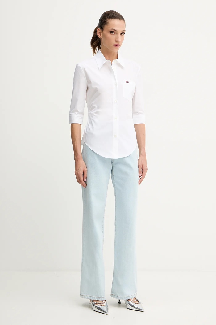 Βαμβακερό πουκάμισο Miss Sixty 6S3XJ42300 λευκό AW25