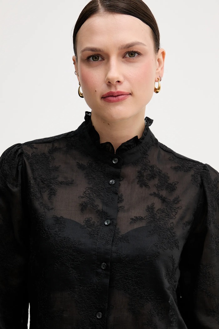 Сорочка United Colors of Benetton чорний 52WNDQ0CQ