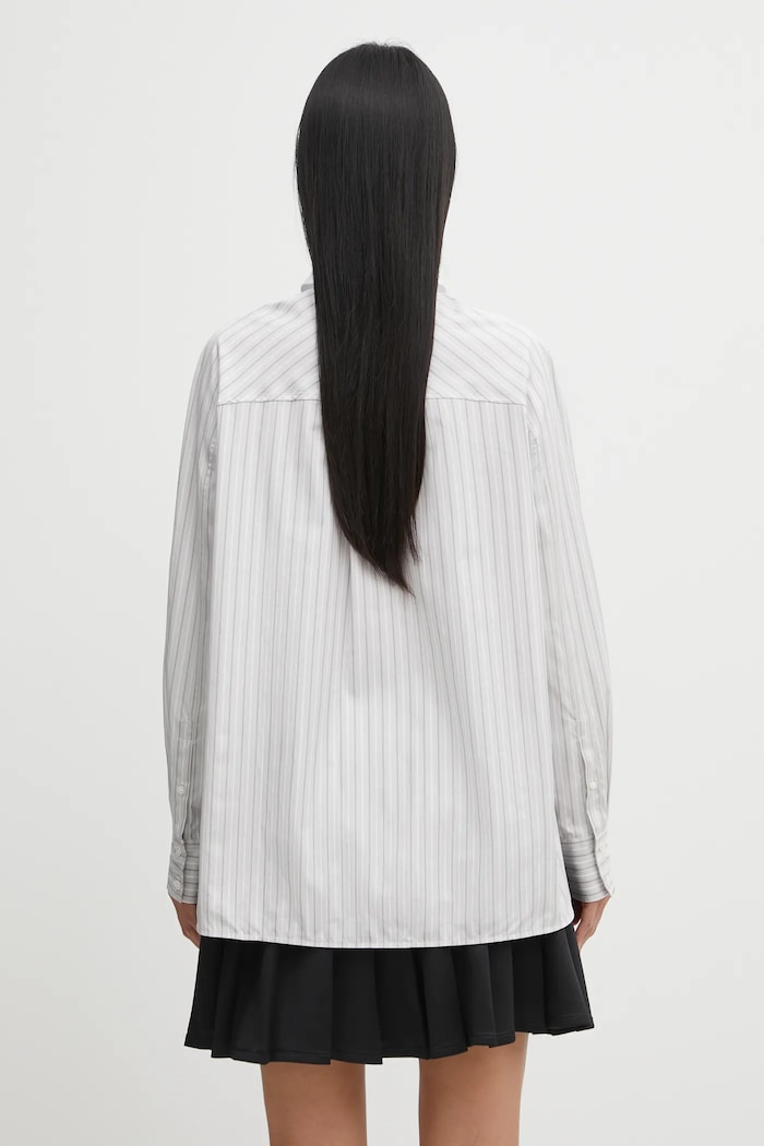 Îmbrăcăminte Maison Kitsuné Cămașă din bumbac Handwriting Boyfriend PW00416WC5063 gri