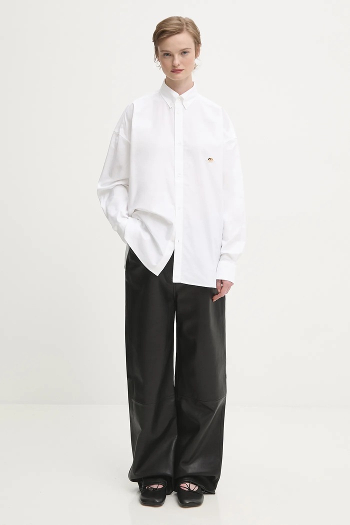 Fiorucci cotton shirt Angel Patch Relaxed Fit W02SMTLO055CO01WH01 white
